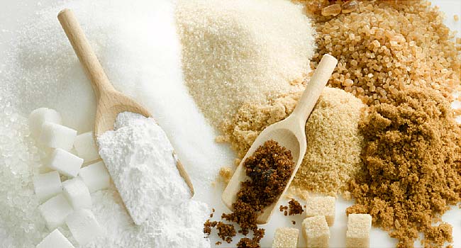 various types of sugar